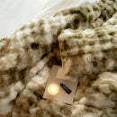 GobekUsa Luxe Faux Fur & Velvet Patchwork Bedding Set - Duvet, Sheet & Pillowcases