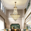 GobekUsa Crystal Chandelier: Smart Dimming Duplex Villa Pendant for Luxe Living Rooms