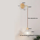 GobekUsa Clear Glass LED Wall Light with Pull Chain Switch