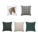 GobekUsa Horse Head Embroidery Pillowcase, Nordic Luxury Design for Modern Living Room