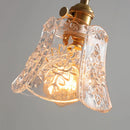 Nordic Flower Glass Pendant Light in Polished Copper