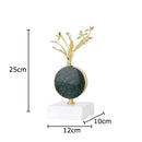 GobekUsa Gold-plated Flower Crystal Sculpture Desk Decoration Modern Crafts Room Decor