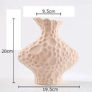 GobekUsa Frosted Ceramic Vase Artificial Floral Decor Desk Decoration Modern Flower Arrangement