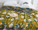 GobekUsa Cotton Gauze Plaid Blanket - Super Soft Bed Throw Blanket