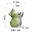 GobekUsa Cute Frog Succulent Flower Pot Ceramic Garden Plant Pot Frog Shape Pot
