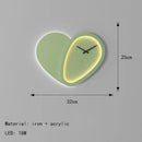 GobekUsa Love Shaped Clock Wall Lamp Sconce Dimmable Indoor Bedroom Lighting