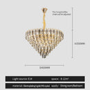 GobekUsa Crystal Chandelier: Modern Luxury Round Main Lamp for Living Room & Staircase