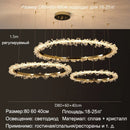 GobekUsa Golden Crystal LED Round Chandelier for Luxury Indoor Lighting