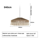 GobekUsa Handmade Rattan Pendant Lights - Nordic Style Chandelier for Home Decor