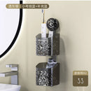 GobekUsa Bathroom Shelf Suction Cup Storage Rack - Wall Mounted Draining Basket