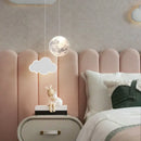 GobekUsa Kids Star Cloud Moon Pendant Lamp with Remote Control Dimming