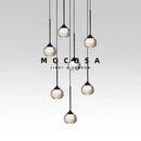 Black Water Drop Acrylic LED Pendant Light