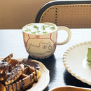 GobekUsa Irregular Ceramic Bear Mug: Handcrafted Coffee Cup for Office and Couples