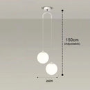 Nordic Glass Pendant Light With Brass or Black Finish