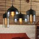 GobekUsa Glass Shade Pendant Light, Industrial Kitchen Restaurant Decor Lighting