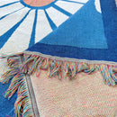 GobekUsa Geometric Knitted Tassels Throw Blanket