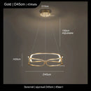 GobekUsa Adara Luxury LED Chandelier: Modern Ring Light for Home Interior Decoration