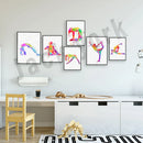 GobekUsa Dance King Yoga Print Women Dance Asana Pose Zen Pilates Art Deco Gift