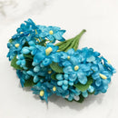 GobekUsa Blue Flower Cherry Stamen Berries Bundle for DIY Christmas Wedding Decor