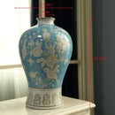 GobekUsa Blue White Porcelain Vase Retro Floral Arrangement Home Decor Ceramic Handicraft