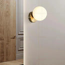 GobekUsa Glass Round Ceiling Lamp Brass Metal Lights for Hallway and Aisle