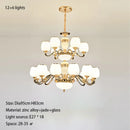 GobekUsa Jade Pendant Lamp: European Luxury for Living Room, Villa, Dining Room, Bedroom