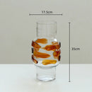 GobekUsa Clear Glass Vase Bubble Floral Arrangement Room Decoration