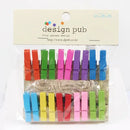GobekUsa 50-Piece Mini Wooden Clips for Photos Crafts, 25mm Small Clothespin Decoration