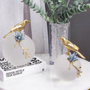 GobekUsa Golden Bird Brass Sculpture Modern Home Decor Artwork Statue
