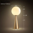 GobekUsa Gold Glass Ball Table Lamp LED Desk Lighting Modern Home Decor for Bedroom Living Room