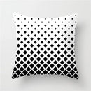 GobekUsa Heart Stripe Pillow Cases | Black & White Polyester Cushion Covers