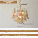 GobekUsa Crystal Chandelier: French Light Luxury Retro Color Living Room Villa Dining Room Lamps