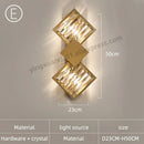 GobekUsa Crystal Wall Light: Minimalist Bedside Loft Wall Sconce for Living Room