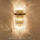 GobekUsa Crystal Gold LED Wall Sconce for Bedroom Living Room Home Decoration