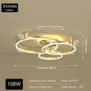 GobekUsa Gold Butterfly LED Round Ceiling Chandelier for Living Room and Bedroom