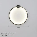 GobekUsa Gold Black Ring LED Wall Light Living Room Bedroom Lamp Seconce
