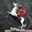 GobekUsa Banksy Red Knight Statue: Modern Street Art Decor for Home & Office