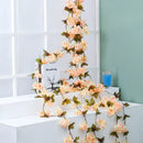 GobekUsa Artificial Sakura Flowers Vine: Wedding Garden Rose Arch Decoration