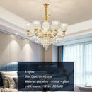 GobekUsa Elegant Crystal Chandelier LED Lights for Luxury Home Decor