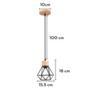GobekUsa Industrial Loft Pendant LED Ceiling Light for Home Living Room Kitchen Decor
