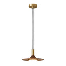 Walnut Three-Head Saucer Pendant Light