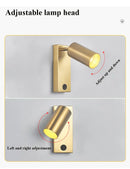 GobekUsa Black Brass LED Wall Sconce Lighting Fixture - Nordic Art Wall Lamp