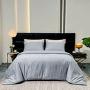 GobekUsa Jacquard Satin Duvet Cover Set - Luxury Solid Soft Quilt Kit