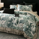 GobekUsa Flowers Plant Print Bedding Set: Luxe Lyocell Cotton Soft Silky Cool Duvet Cover Set