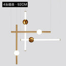 GobekUsa Geometric Line Frame Chandelier Pendant Lights for Stairs and Table Decor