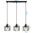 GobekUsa Iron Frame Retro Led Pendant Light for Kitchen Dining Living Room