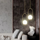GobekUsa Glass Ball Ring Pendant Lamp for Living Dining Bedroom