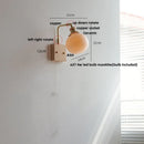 GobekUsa Ceramic LED Wall Light Fixture White Copper Walnut Ash Bedside Lamp