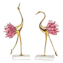 GobekUsa Crystal Bird Metal Handicraft Sculpture Decorative Figurines