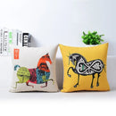GobekUsa Cotton Linen Sofa Pillowcase, Cushion Cover for Home Decor